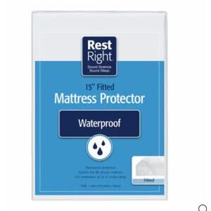Rest Right Waterproof Fitted Mattress Protector Full